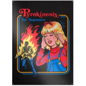 Steven Rhodes - Pyrokinesis For Beginners - Metallschild