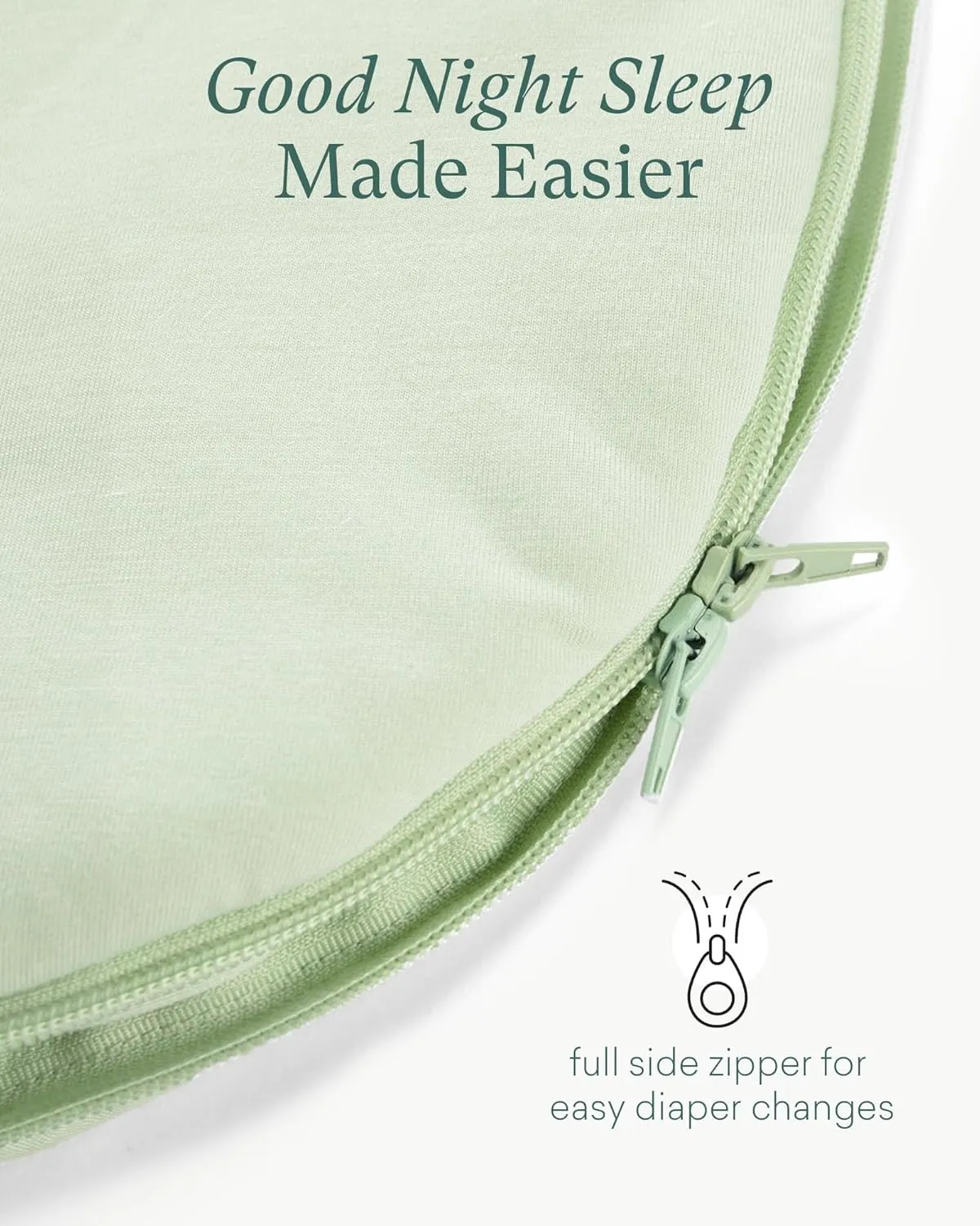 Supersoft Long Sleeve Sleep Sack 1.0 TOG, Bamboo Viscose Baby Sleeping Bag 2-Way Zipper Sleep Sack with Sleeves