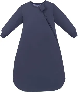Supersoft Long Sleeve Sleep Sack 1.0 TOG, Bamboo Viscose Baby Sleeping Bag 2-Way Zipper Sleep Sack with Sleeves