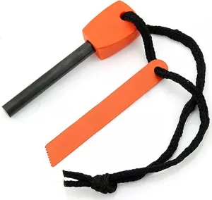 Survival - Mini Alloy Ferrocerium Flint Fire Starter, Thick Waterproof Fire Steel Magnesium Camping Tool for Survival Kits, Hiking, Backpacking, and Emergency Situations - 12 Pack