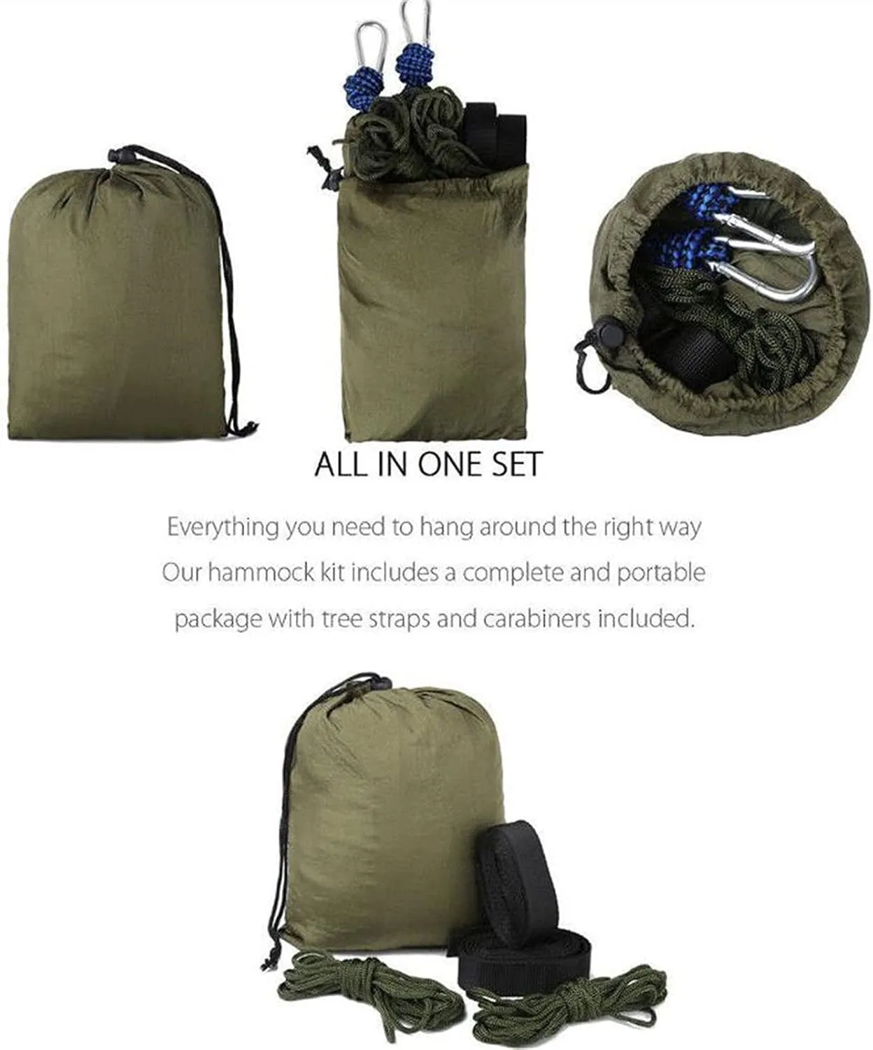 Swing Set Ultralight Camping Hammock with Net, Beach Swing Bed Hammock for Outdoor Backpack Survival or Travel Swing Seat (Color : Camouflage)