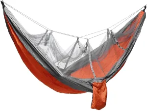 Swing Set Ultralight Camping Hammock with Net, Beach Swing Bed Hammock for Outdoor Backpack Survival or Travel Swing Seat (Color : Orange)