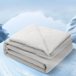 Syalife Cooling Comforter Twin Size, Summer Comforter with Arc-Chill Cooling Fiber, Cold Sleeping Summer Blanket for Night Sweats Hot Sleeper (60" x 80", Grey)