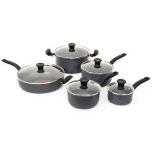 T-FAL 10Pc Hard Titanium Cookware Set - C706SC55