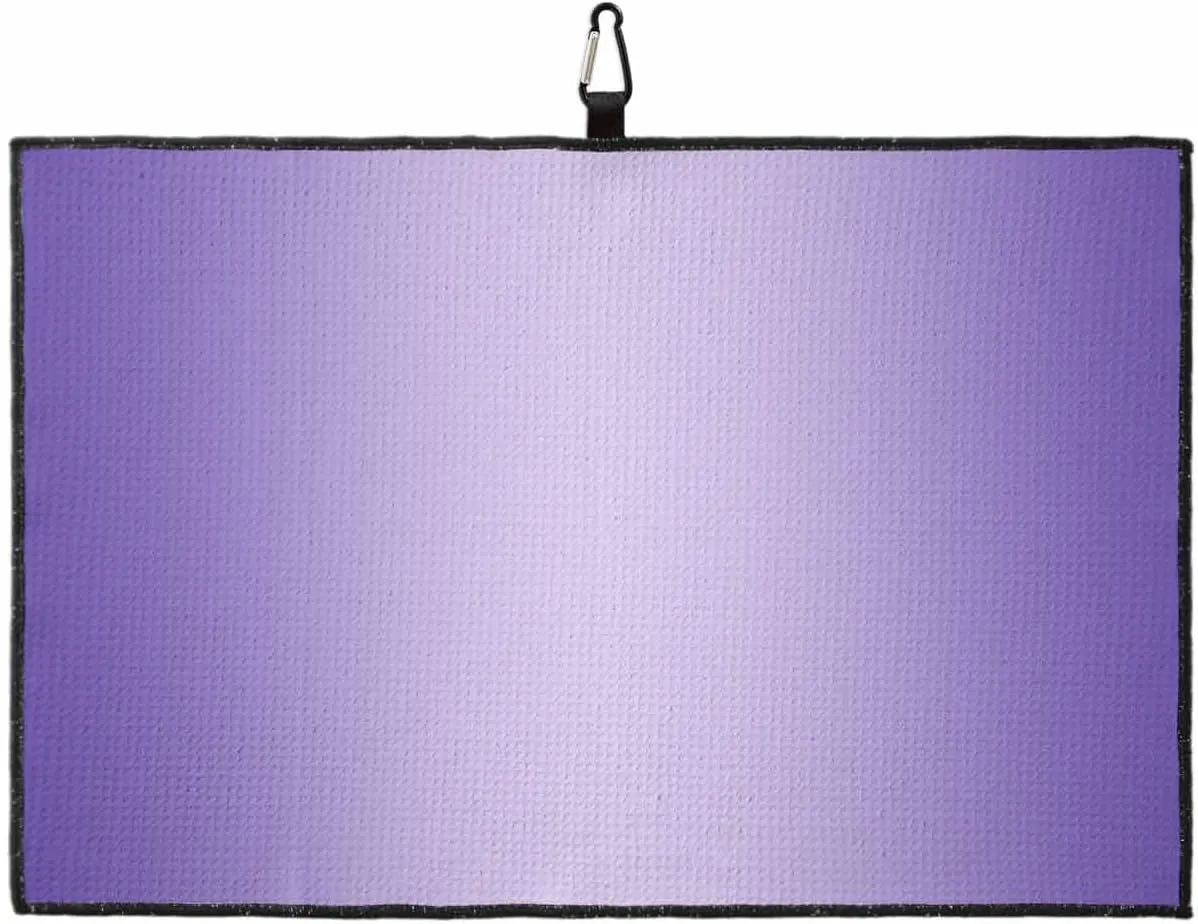 Teamery Golf Towel for Golf Bags, Gradient Violet Purple Simple Abstractive Style Golf Accessories for Men, Cooling Towels with Carabiner Clip, 24x16in Waffle Microfiber Yoga Towel for Gym
