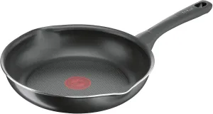 Tefal B5580623 Day by Day 28cm Frying Pan, Titanium Non-Stick Coating, Thermo Signal, Easy Cleaning, Black