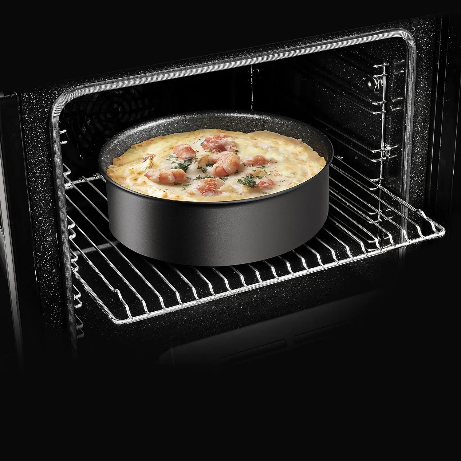 Tefal Ingenio Unlimited ON Try-Me Pan Set, 3 Pieces Stackable, Removable Handle, Space Saving, Non-Stick, Induction, Black (L3959443)
