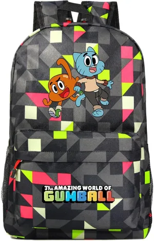 The Amazing World of Gumball Graphic Bookbag Waterproof Knapsack-Casual Travel Backpack High Capacity Daypack