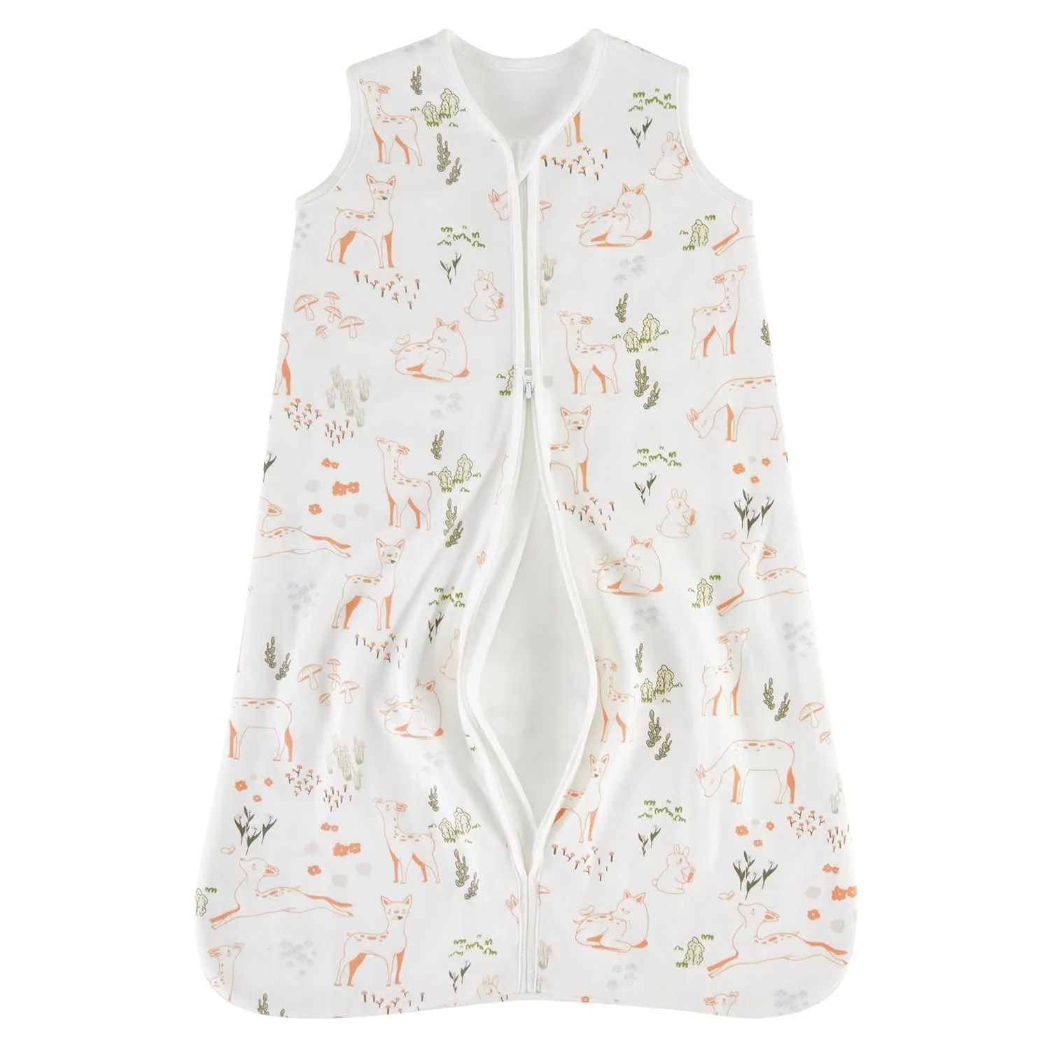 TILLYOU Baby Sleep Sack 18-24 Months TOG 1.5, 100% Cotton Soft Double Zipper Warm Sleeping Sack, Mischievous deer