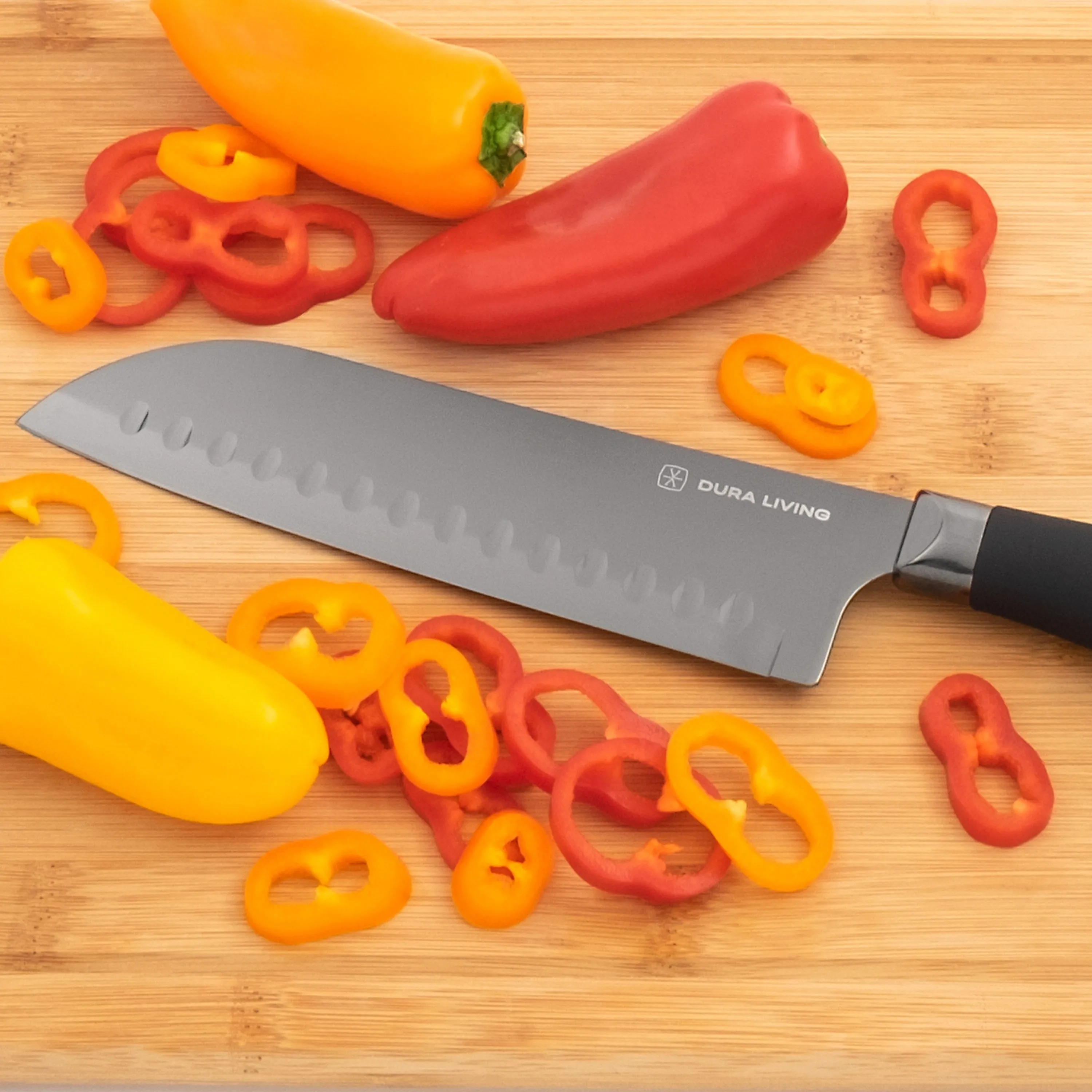 Titan 7 inch Santoku Knife - Black by Dura Living