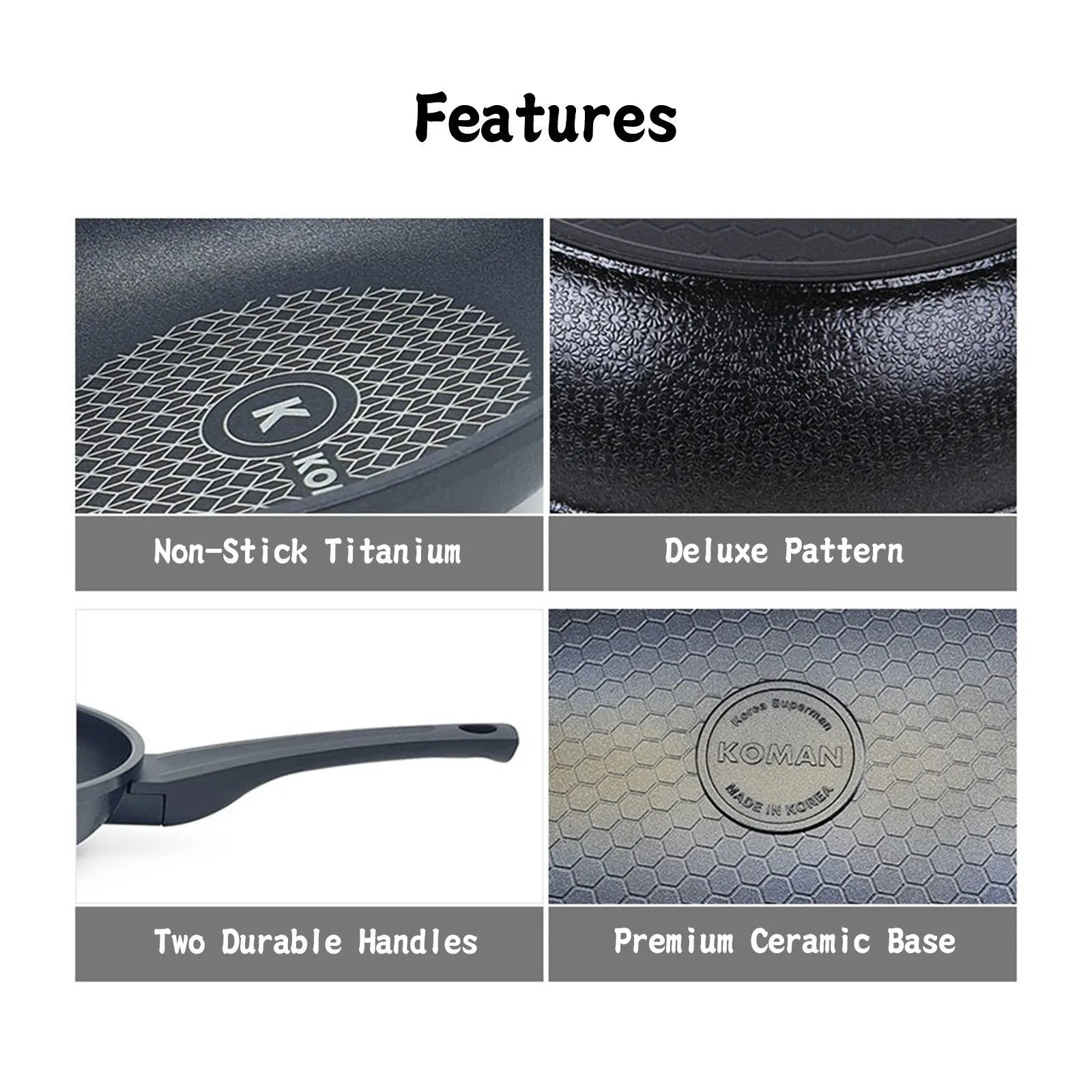 Titanium Best-priced Pan Non-Stick Lid Frying Glass 26cm   Extensive catalog KOMAN Coating