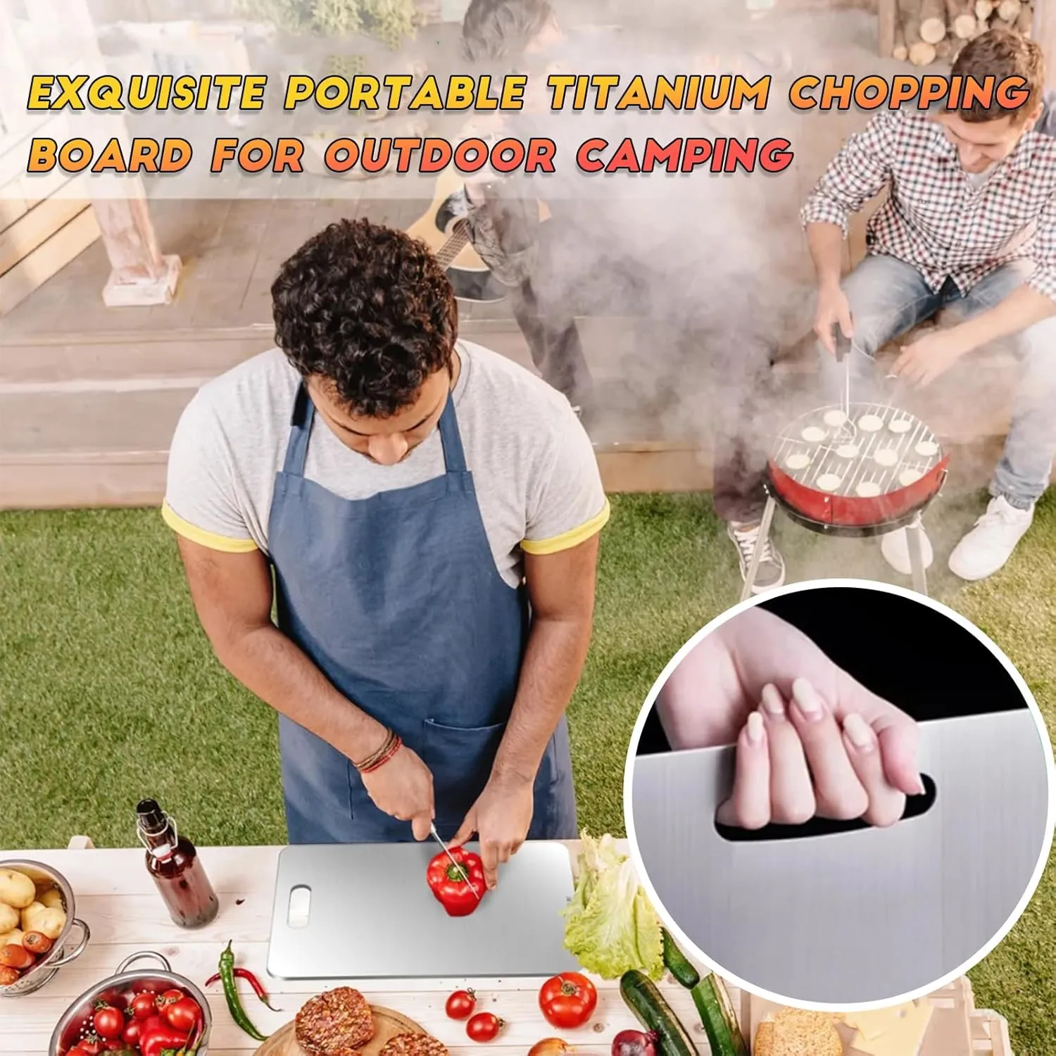 Titanium Cutting Board - Titanware Titanium Cutting Boards for Kitchen Non Toxic, Double-Sided Medical-Grade Hygiene Durable Non Moldy, Dishwasher Safe Stainless Steel Cutting Boards(1PC 11*15.5 Inch)