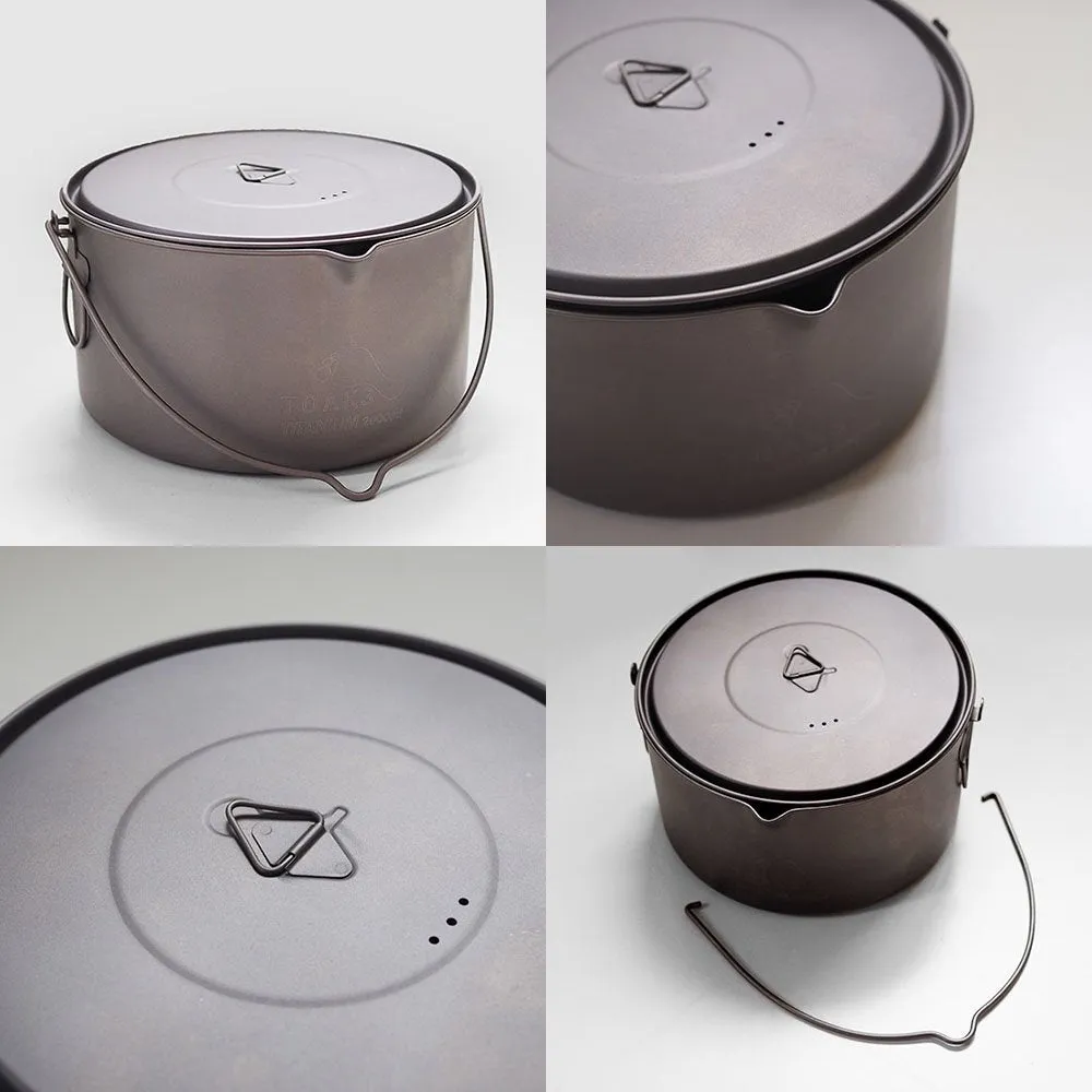TOAKS Titanium POT 2000ml with Bail Handle POT-2000-BH トークス チタニウム ベイルハンドル付きポット2000ml