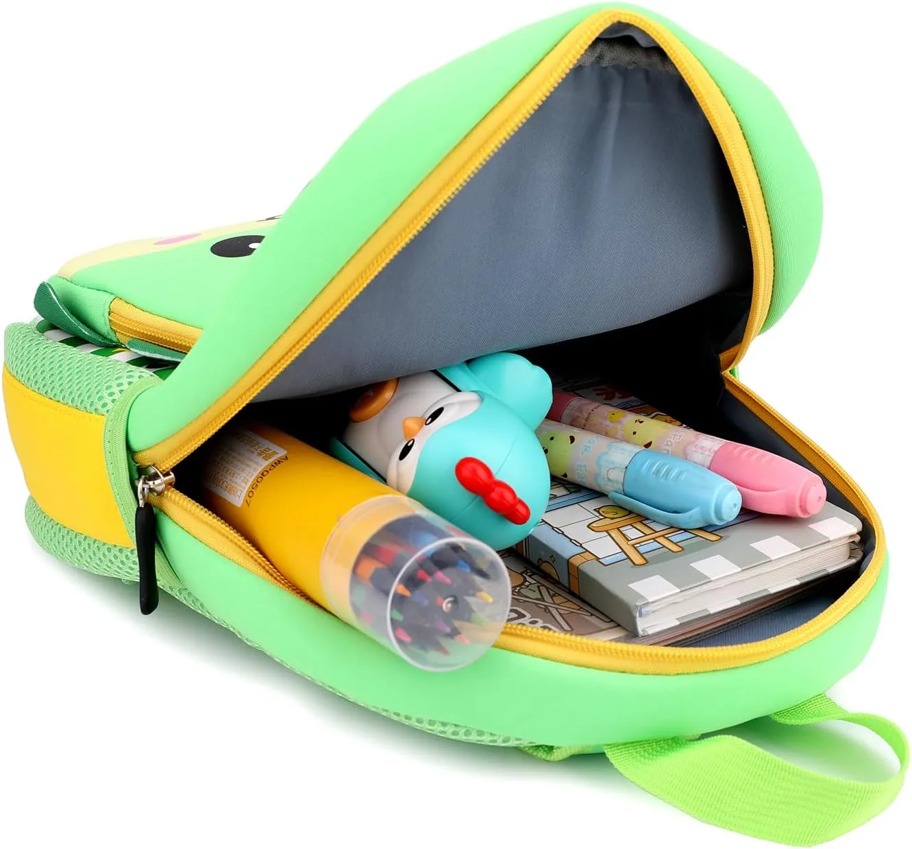 Toddler Backpack,12inch Preschool Backpack Cute Cartoon Animal Waterproof Lightweigt Kids Schoolbag for Boys Girls (Dinosaur Green)