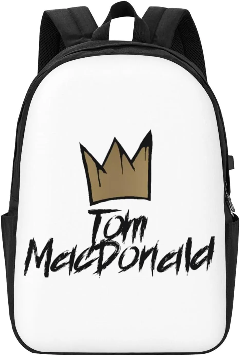 Tom Music Macdonald Backpack Laptop Bag Durable Large Capacity Fashion backpack Travel Bag With USB Charging Port 17in