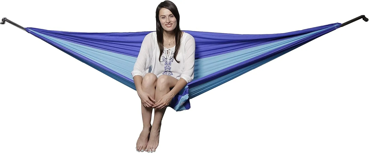 Trail Parachute Nylon Hammock for Camping, Outdoors Gear, Backpack, Hiking, Hunting,Backyard, Ultralight, with Carabiners
