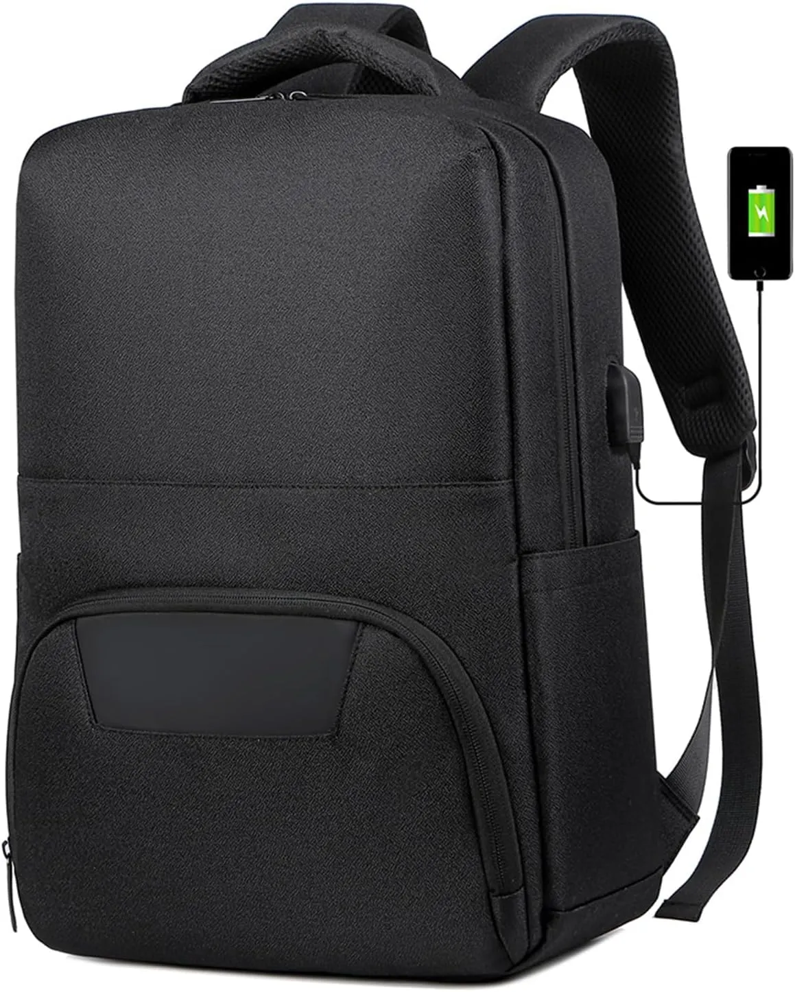 Travel Backpack for Men Women, Carry on Backpack, TSA 16.3 inch Laptop Backpack Flight Approved, Waterproof Personal Item Travel Bag, Business Work Weekender Bag Daypack Luggage - Black