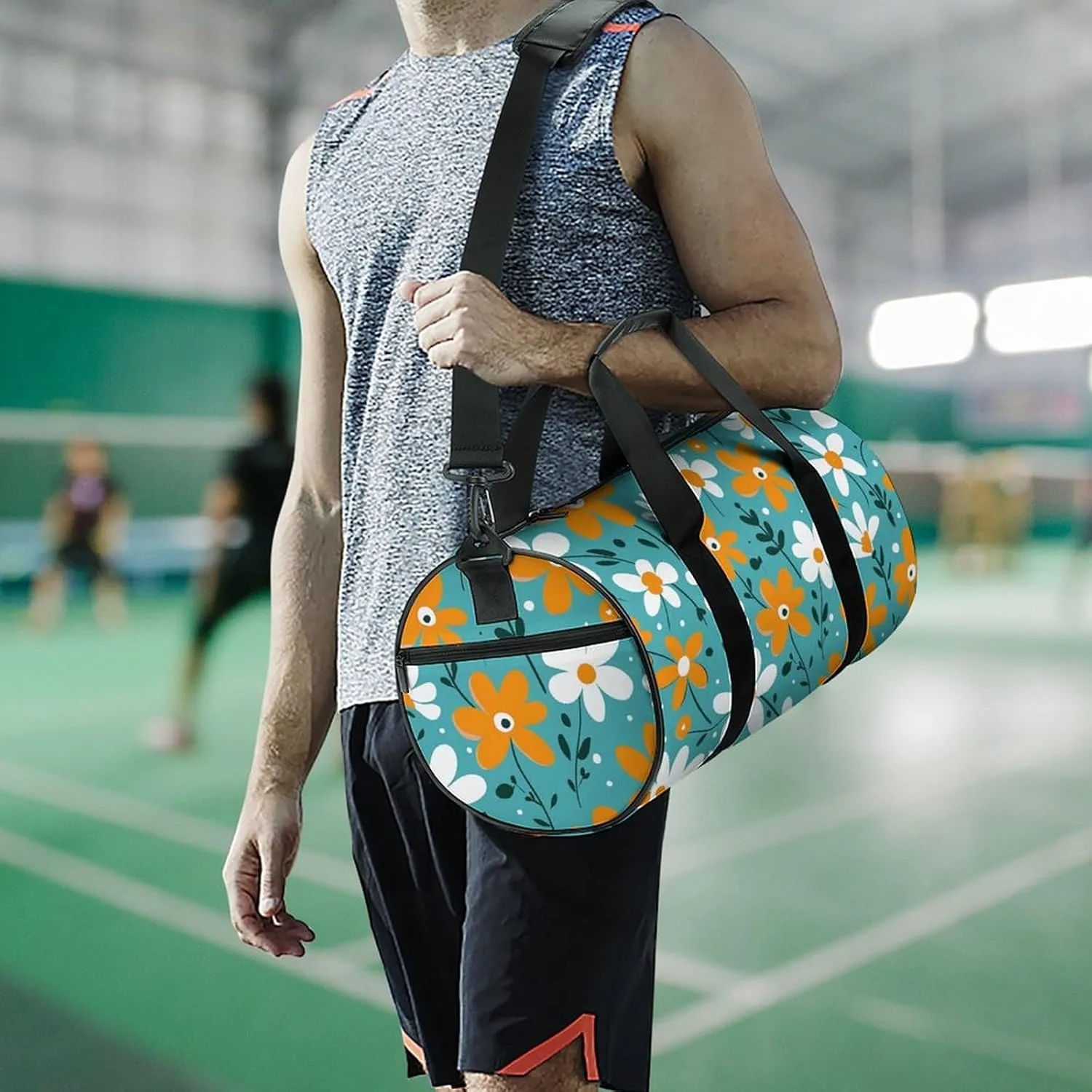 Travel Duffel Bag for Men And Women,Hand Drawn Doodles Waterproof Sports Fitness Bag Portable Travel Duffel Bag
