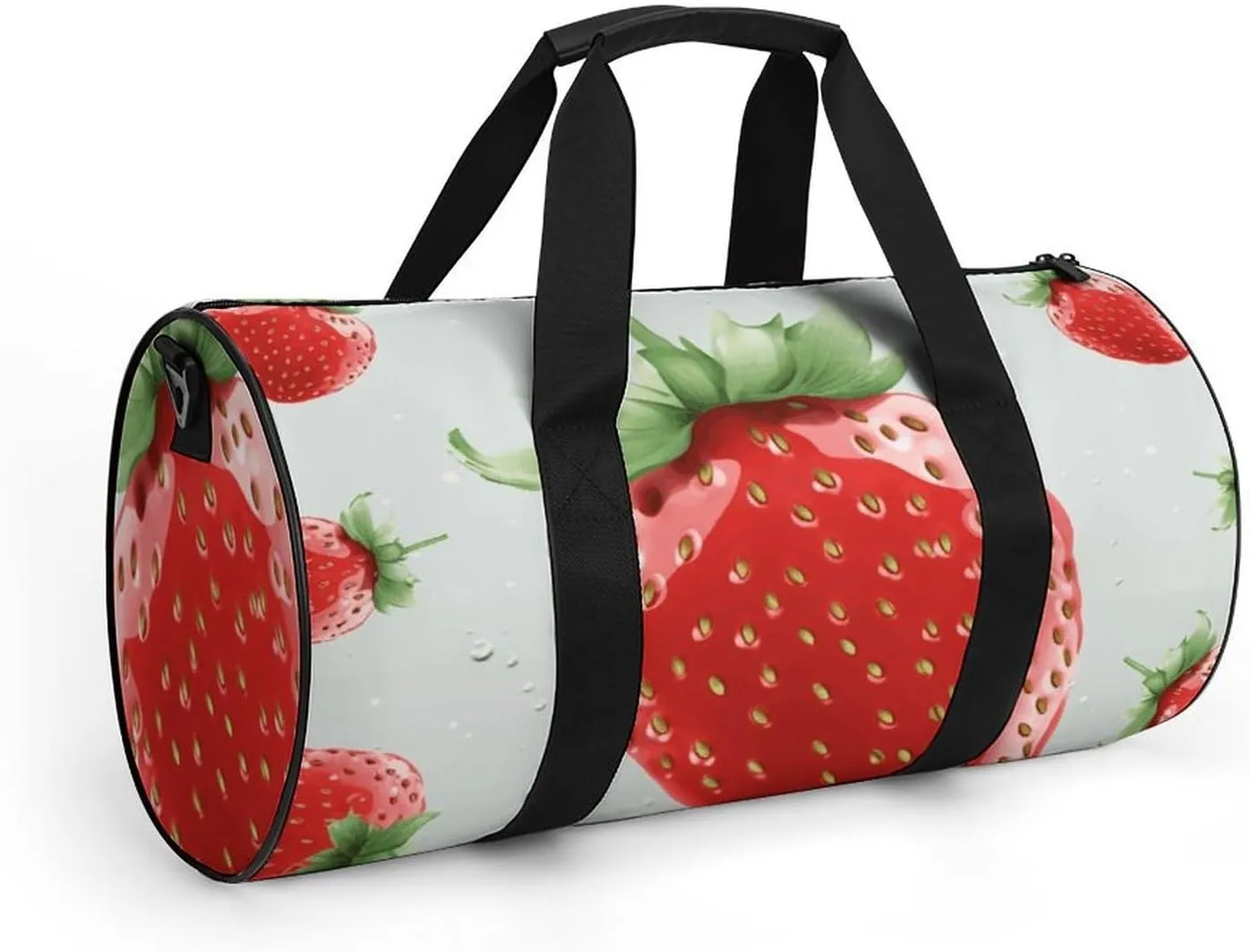 Travel Duffel Bag for Men And Women,Lovely Strawberry Waterproof Sports Fitness Bag Portable Travel Duffel Bag