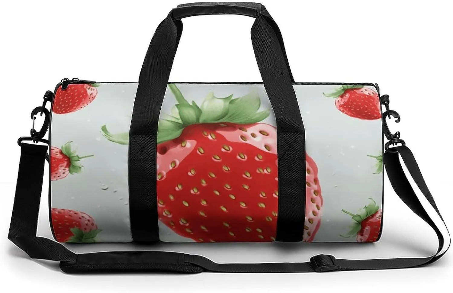 Travel Duffel Bag for Men And Women,Lovely Strawberry Waterproof Sports Fitness Bag Portable Travel Duffel Bag