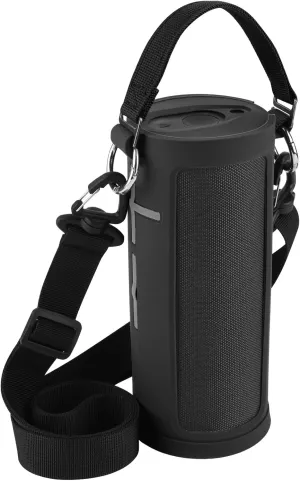 TXEsign Silicone Case Cover for Ultimate Ears Boom 3 Speaker, Travel Carrying Protective Skin Sleeve Speaker Cover with Handle Strap and Shoulder Strap for Ultimate Ears Boom 3 (Black)