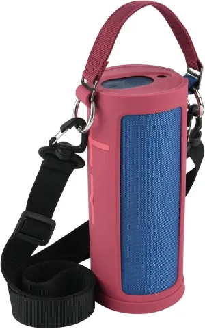TXEsign Silicone Case Cover for Ultimate Ears Boom 3 Speaker, Travel Carrying Protective Skin Sleeve Speaker Cover with Handle Strap and Shoulder Strap for Ultimate Ears Boom 3 (Red)