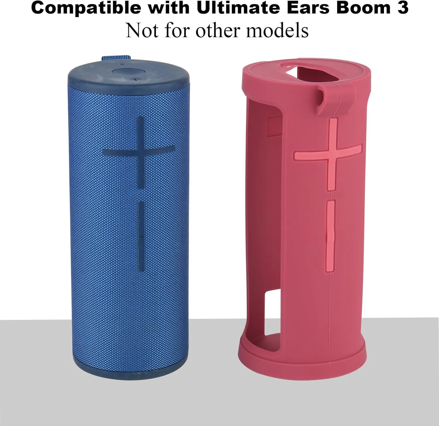TXEsign Silicone Case Cover for Ultimate Ears Boom 3 Speaker, Travel Carrying Protective Skin Sleeve Speaker Cover with Handle Strap and Shoulder Strap for Ultimate Ears Boom 3 (Red)