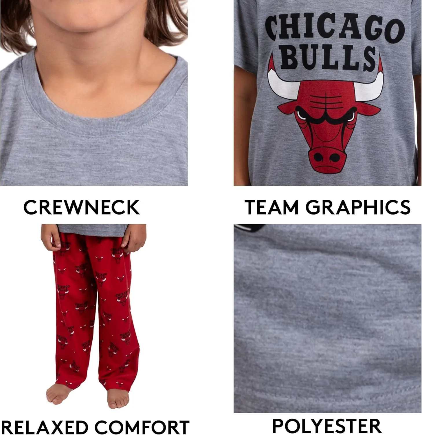 Ultra Game Youth NBA Official 2 Piece T-Shirt & Lounge Pants Pajama Set
