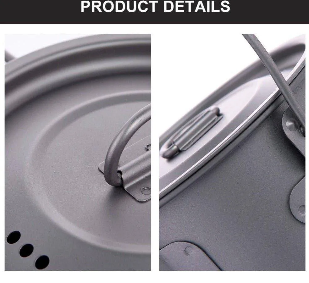 Ultra-light Titanium Camping Cookware Set