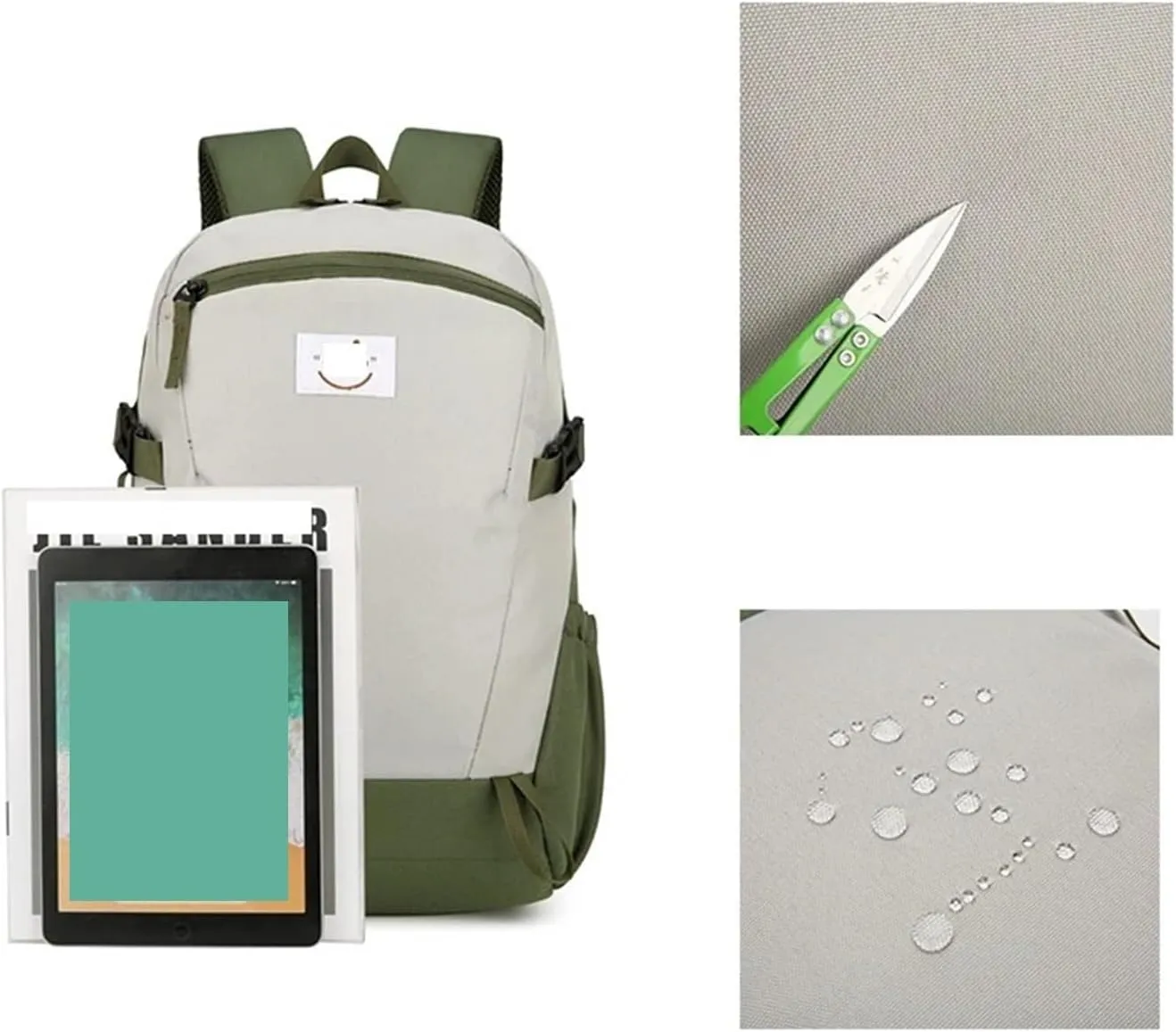 Ultralight Camping Backpack Outdoor Sports Bags Mountain Pocket Hiking Rucksack Daypack Traveling Cotton Canvas Bag(Army green)