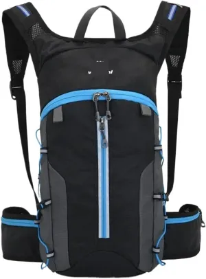 Ultralight Camping Backpack Outdoor Sports Bags Mountain Pocket Hiking Rucksack Daypack Traveling Cotton Canvas Bag(Blue 10L)