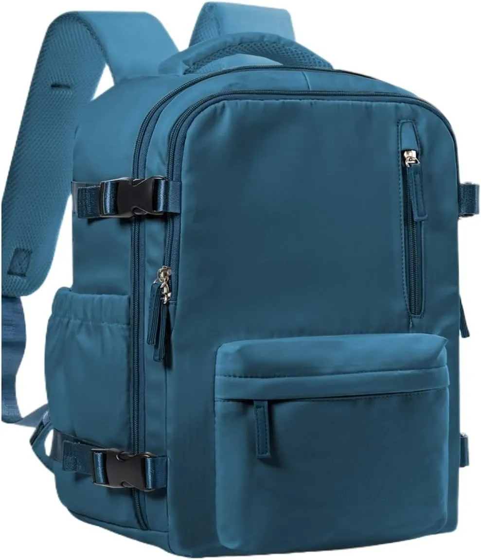 Ultralight Camping Backpack Outdoor Sports Bags Mountain Pocket Hiking Rucksack Daypack Traveling Cotton Canvas Bag(Blue)