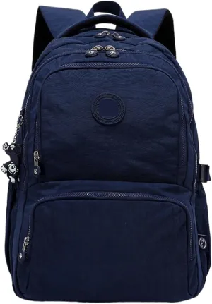 Ultralight Camping Backpack Outdoor Sports Bags Mountain Pocket Hiking Rucksack Daypack Traveling Cotton Canvas Bag(Dark blue,2321 31x14x42cm)