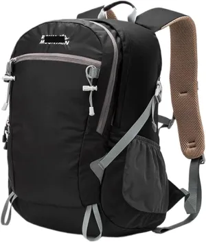 Ultralight Camping Backpack Outdoor Sports Bags Mountain Pocket Hiking Rucksack Daypack Traveling Cotton Canvas Bag(L - Black)