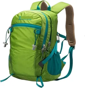 Ultralight Camping Backpack Outdoor Sports Bags Mountain Pocket Hiking Rucksack Daypack Traveling Cotton Canvas Bag(L - Grass gree)