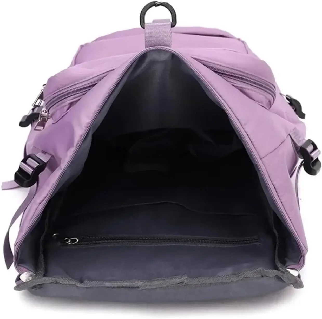 Ultralight Camping Backpack Outdoor Sports Bags Mountain Pocket Hiking Rucksack Daypack Traveling Cotton Canvas Bag(NavyBlue)