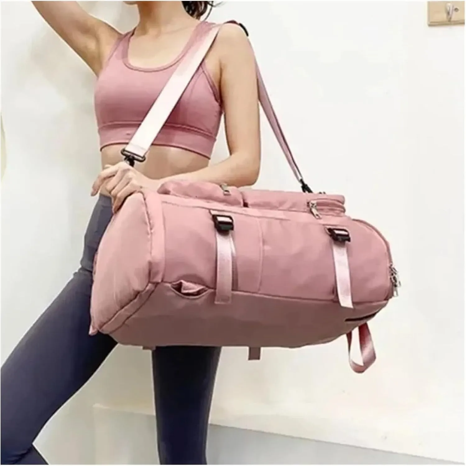 Ultralight Camping Backpack Outdoor Sports Bags Mountain Pocket Hiking Rucksack Daypack Traveling Cotton Canvas Bag(NavyBlue)