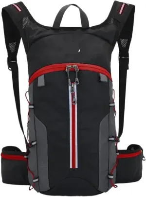 Ultralight Camping Backpack Outdoor Sports Bags Mountain Pocket Hiking Rucksack Daypack Traveling Cotton Canvas Bag(Red 10L)