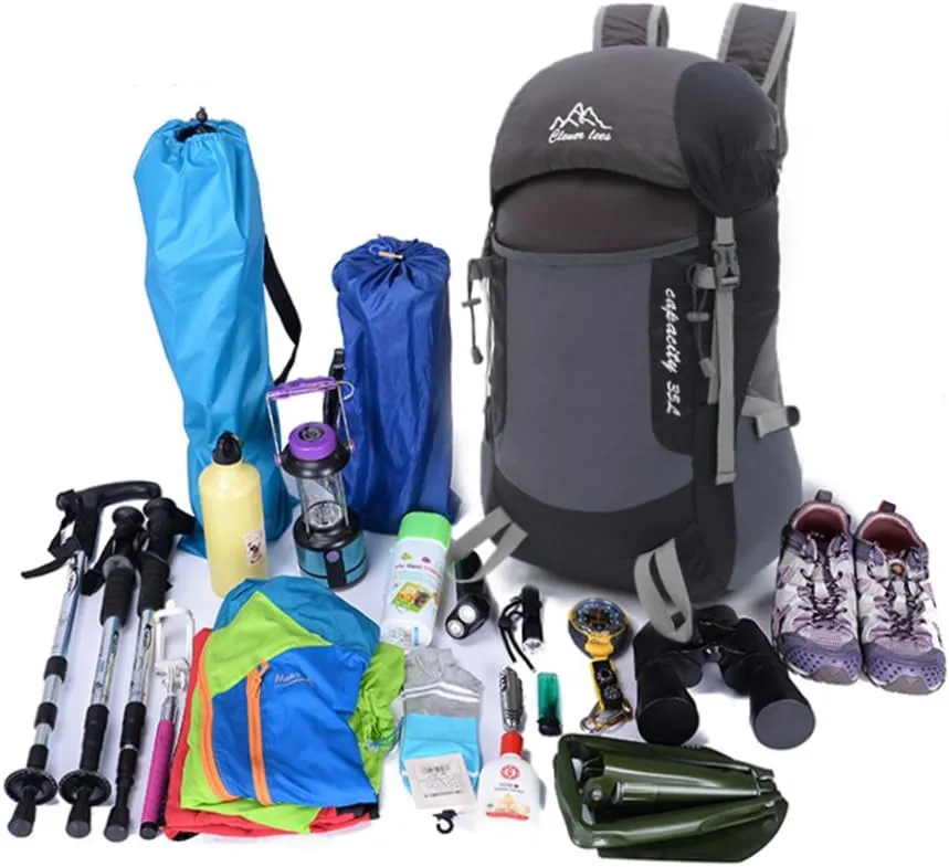 Ultralight Durable 35L Foldable Hiking Daypacks Water-Resistant Lightweight Travel Backpack Green