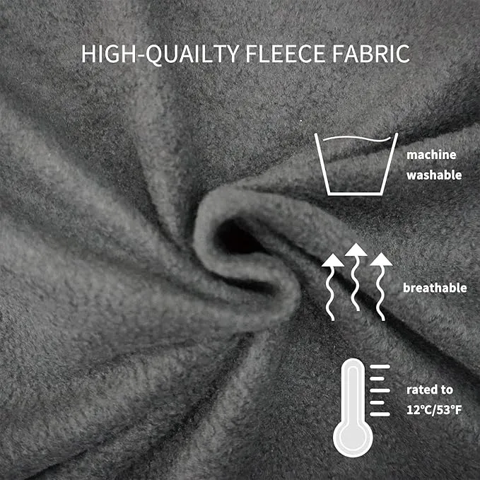 Ultralight Fleece Sleeping Bag Liner,Mummy Sleeping Bag Liner with Hood and Stuff Sack Suit for Camping,Travelling and Hiking in All Seasons