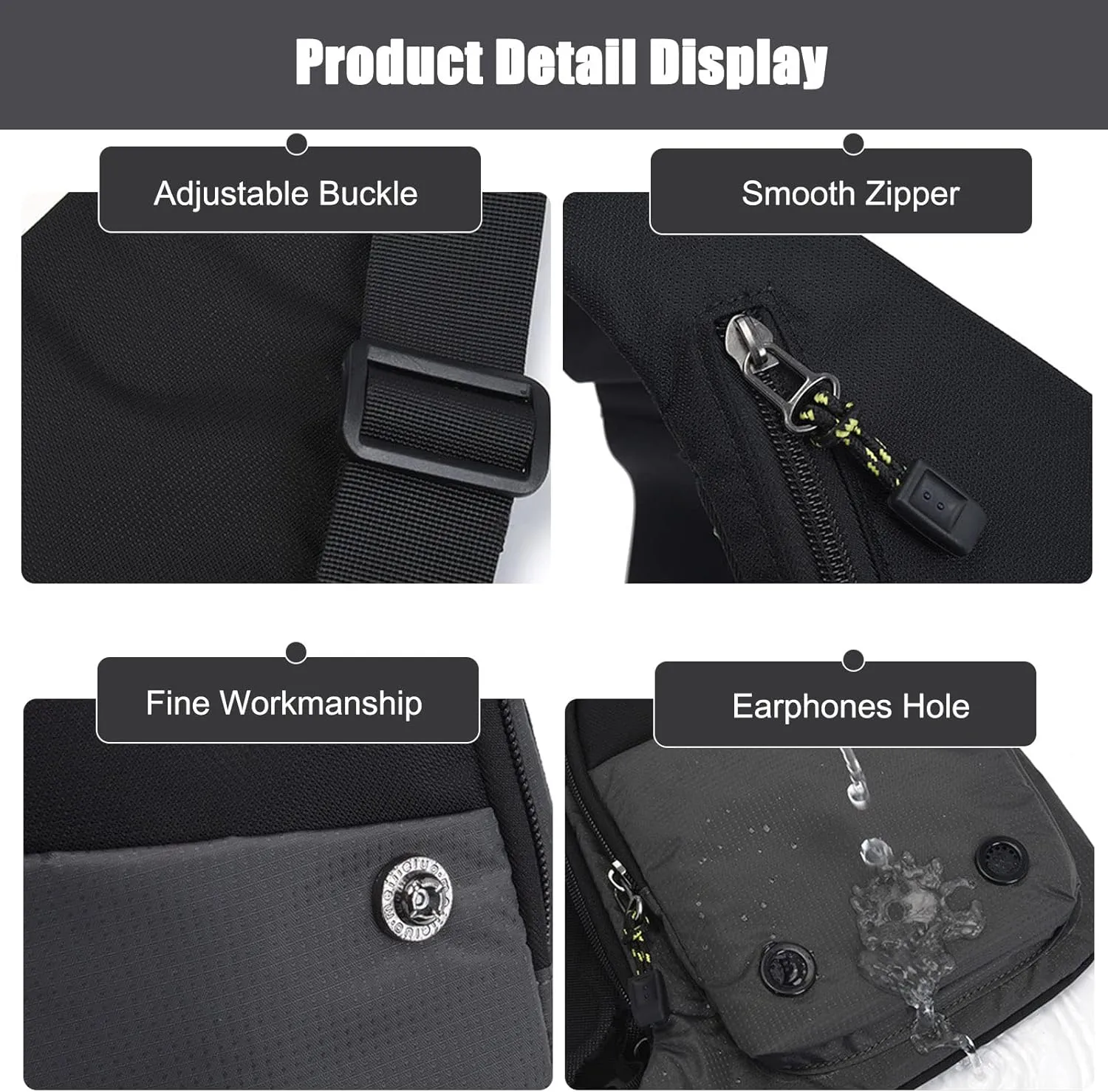 Ultralight Sling Bags Outdoor Hiking Daypacks Chest Shoulder Bag Men Crossbody Bags Women Waist Bag Cover Pack Rucksack for Travel Hiking Bicycle Sport Gym Daypacks Small Daypacks Grey B