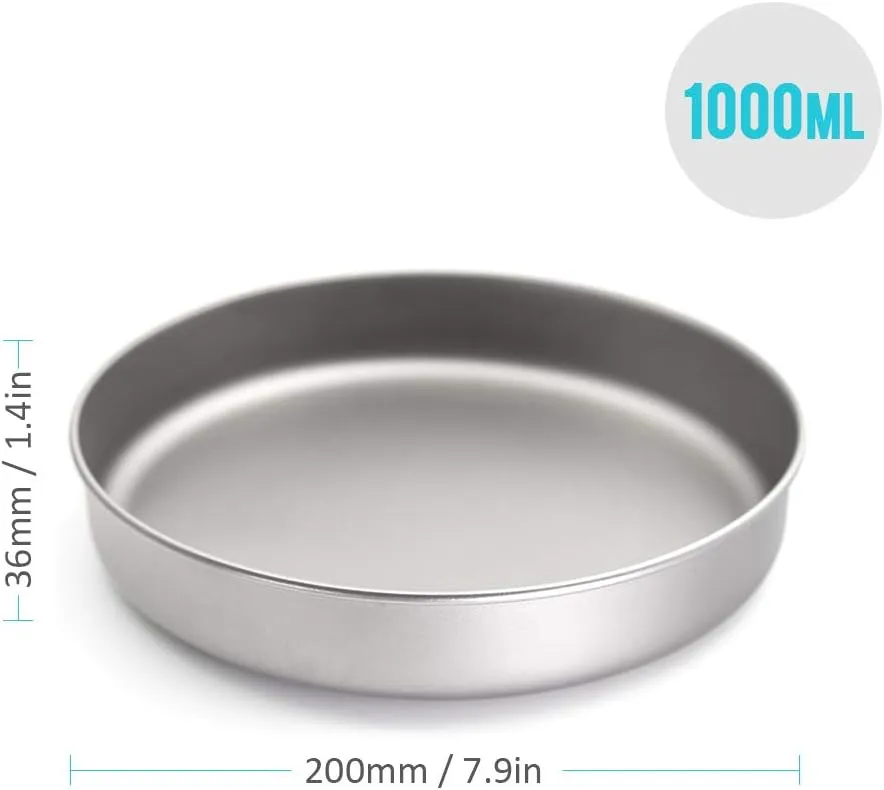 Ultralight Titanium Frypan Outdoor Camping Hiking Picnic Cooking Frying Pan
