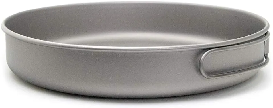 Ultralight Titanium Frypan Outdoor Camping Hiking Picnic Cooking Frying Pan,Titanium Fry pan