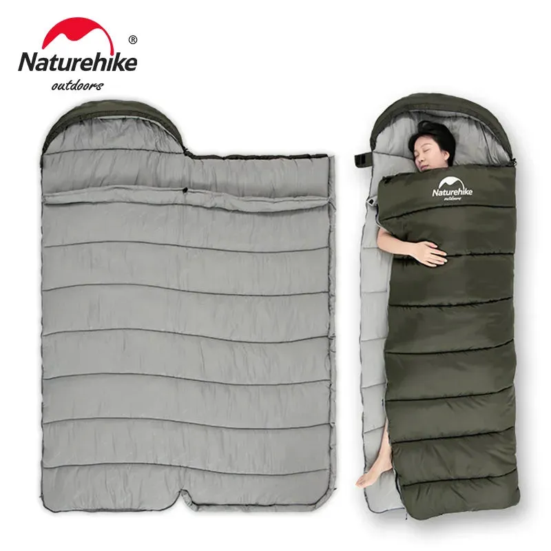 Ultralight Winter Cotton Sleeping Bag for Two – Warm, Spliceable, and Perfect for Camping