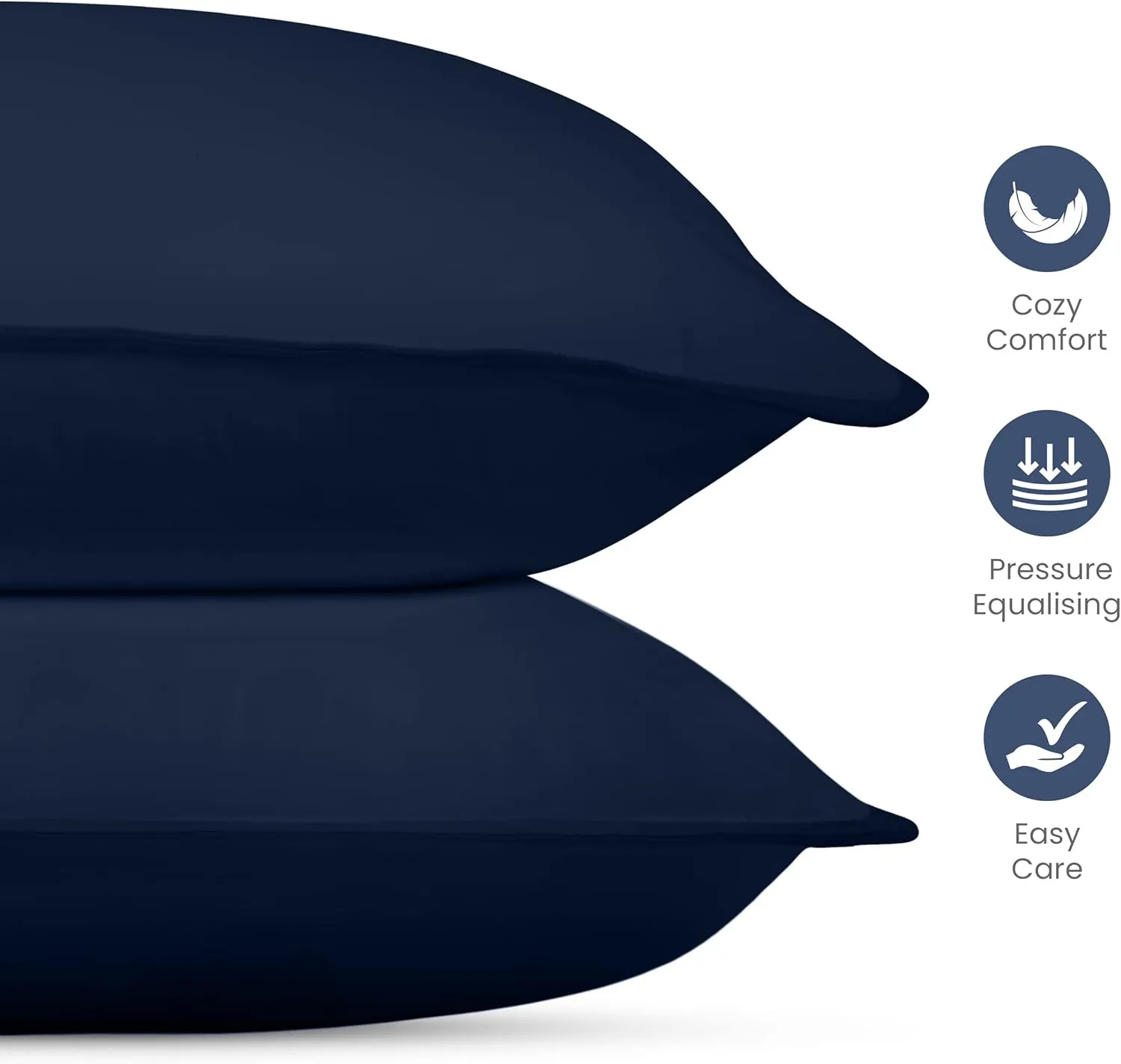 Utopia Bedding Bed Pillows for Sleeping (Navy), Standard Size, Set of 2, Hotel Pillow, Cooling Pillows for Side, Back or Stomach Sleepers