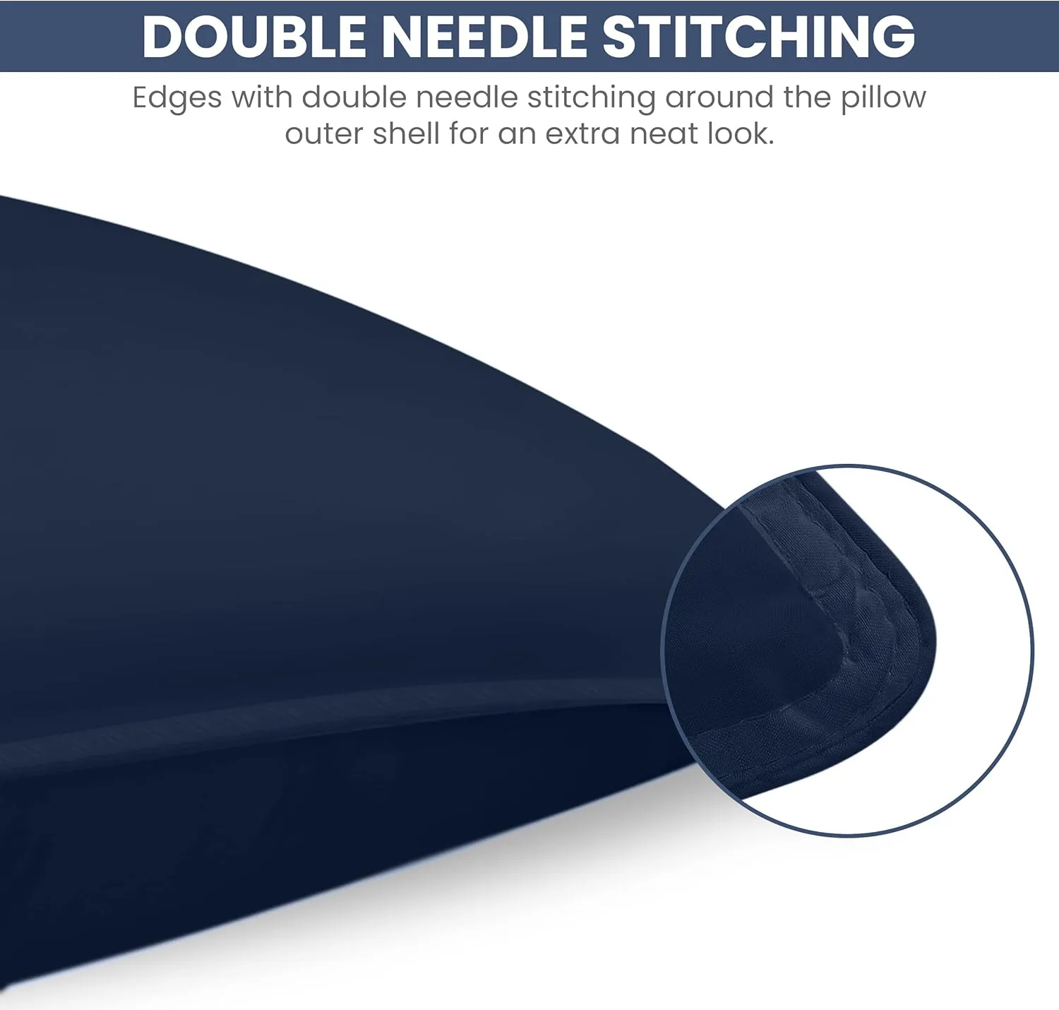 Utopia Bedding Bed Pillows for Sleeping (Navy), Standard Size, Set of 2, Hotel Pillow, Cooling Pillows for Side, Back or Stomach Sleepers