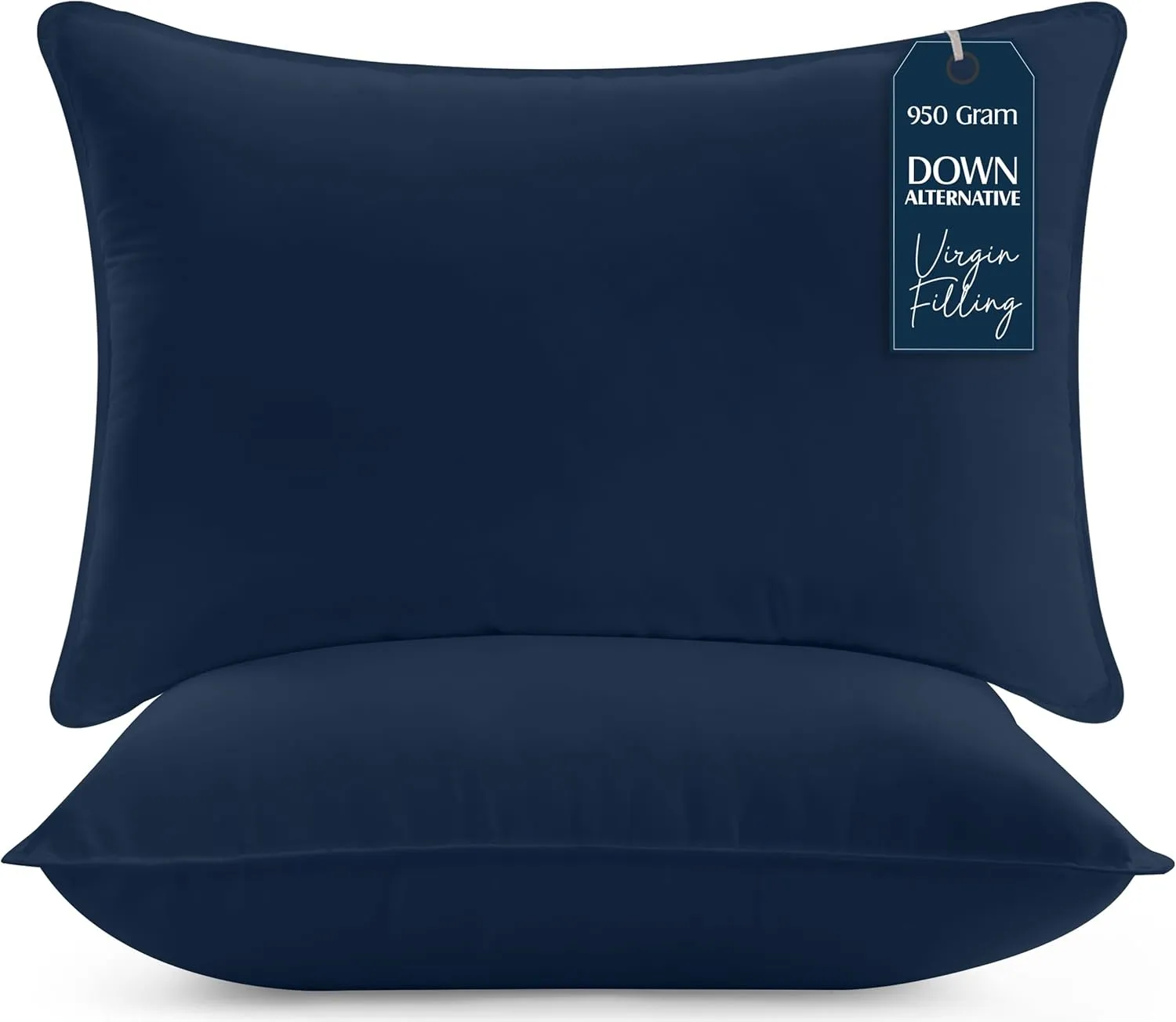 Utopia Bedding Bed Pillows for Sleeping (Navy), Standard Size, Set of 2, Hotel Pillow, Cooling Pillows for Side, Back or Stomach Sleepers