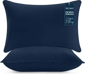 Utopia Bedding Bed Pillows for Sleeping (Navy), Standard Size, Set of 2, Hotel Pillow, Cooling Pillows for Side, Back or Stomach Sleepers