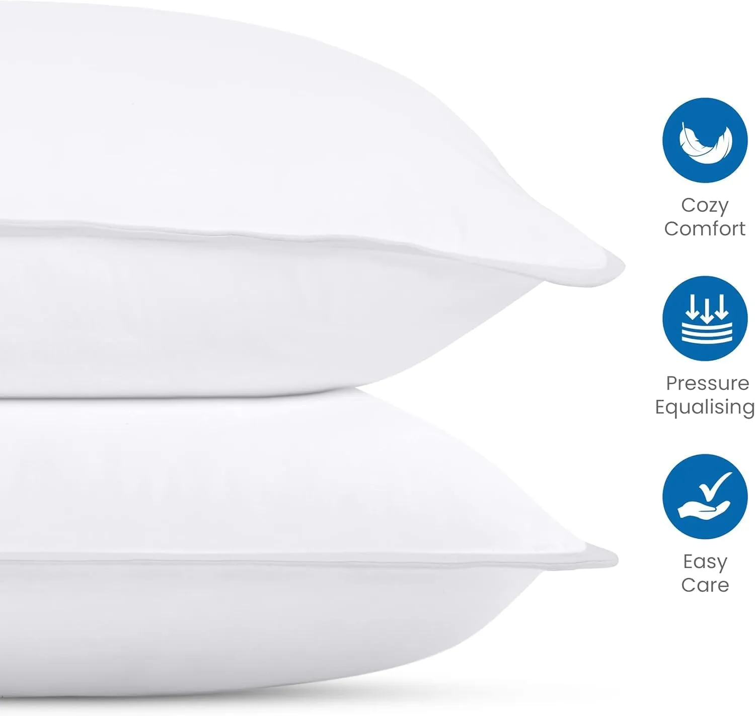 Utopia Bedding Bed Pillows for Sleeping (White), Standard/Queen Size, Set of 4, Hotel Pillow, Cooling Pillows for Side, Back or Stomach Sleepers