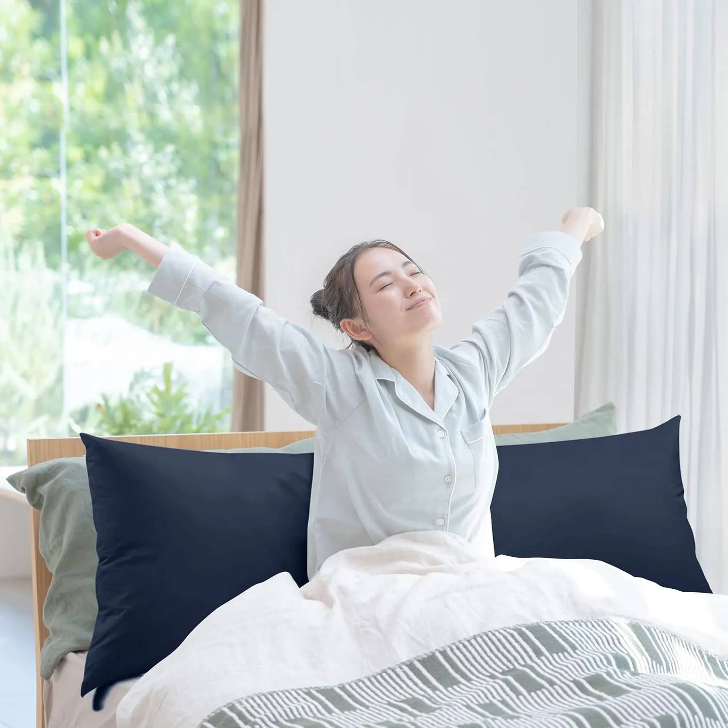 Utopia Bedding Full Body Pillow for Adults (Navy, 20 x 54 Inch), Long Pillow Insert for Sleeping, Ideal for Side Sleepers